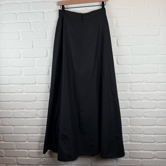 Isabel Ardee Black Pleated A-Line Maxi Skirt Formal Evening Ball Gown Style 6 - Picture 4 of 6